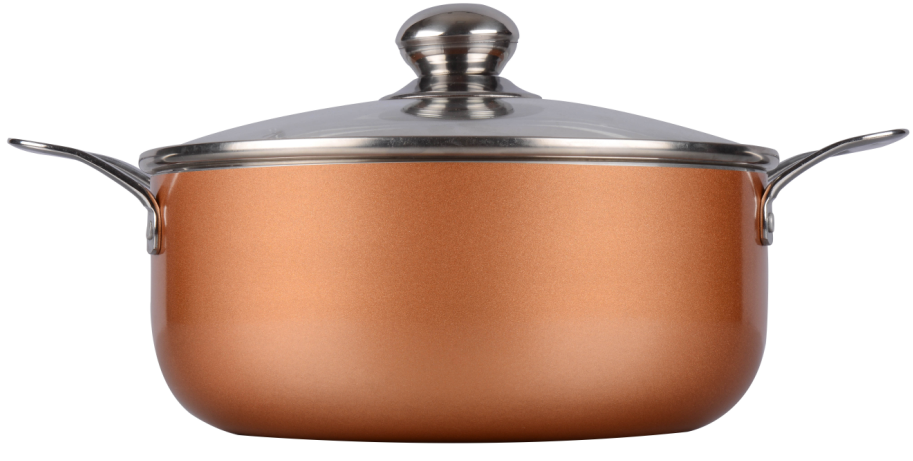 Household High Quality Copper Cooking Pot Fry Pan And Casserole Cookware Sets