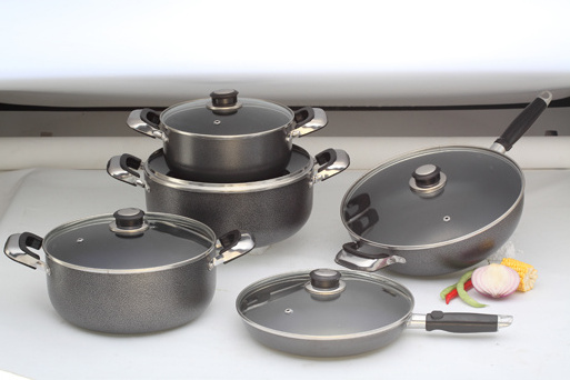 Hight quality non stick aluminium kitchenware set cooking pot cookware set