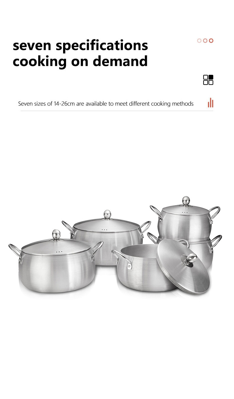 2023 High Quality Factory Customization Aluminium Kitchenware Set Non-stick Pot Set  Cooking Sanding Pot