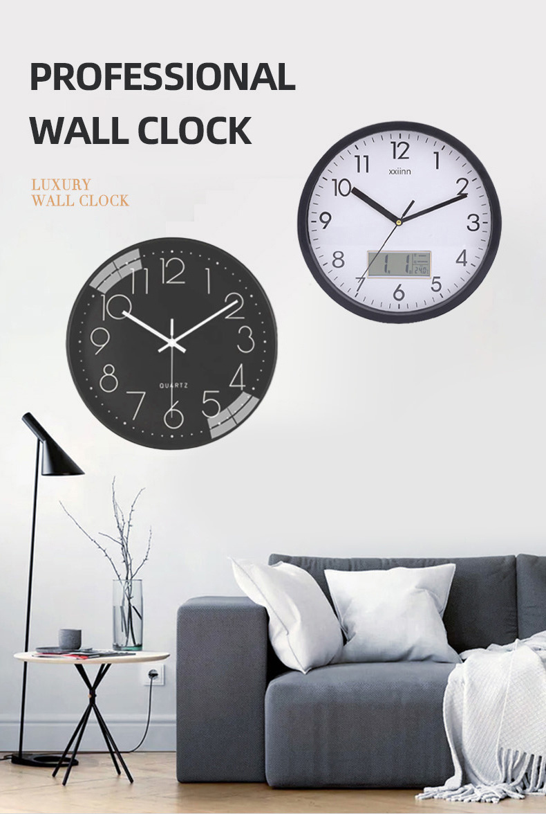 2023 New wall clocks decorative wall clock machine home plastic nordic corner wall clock