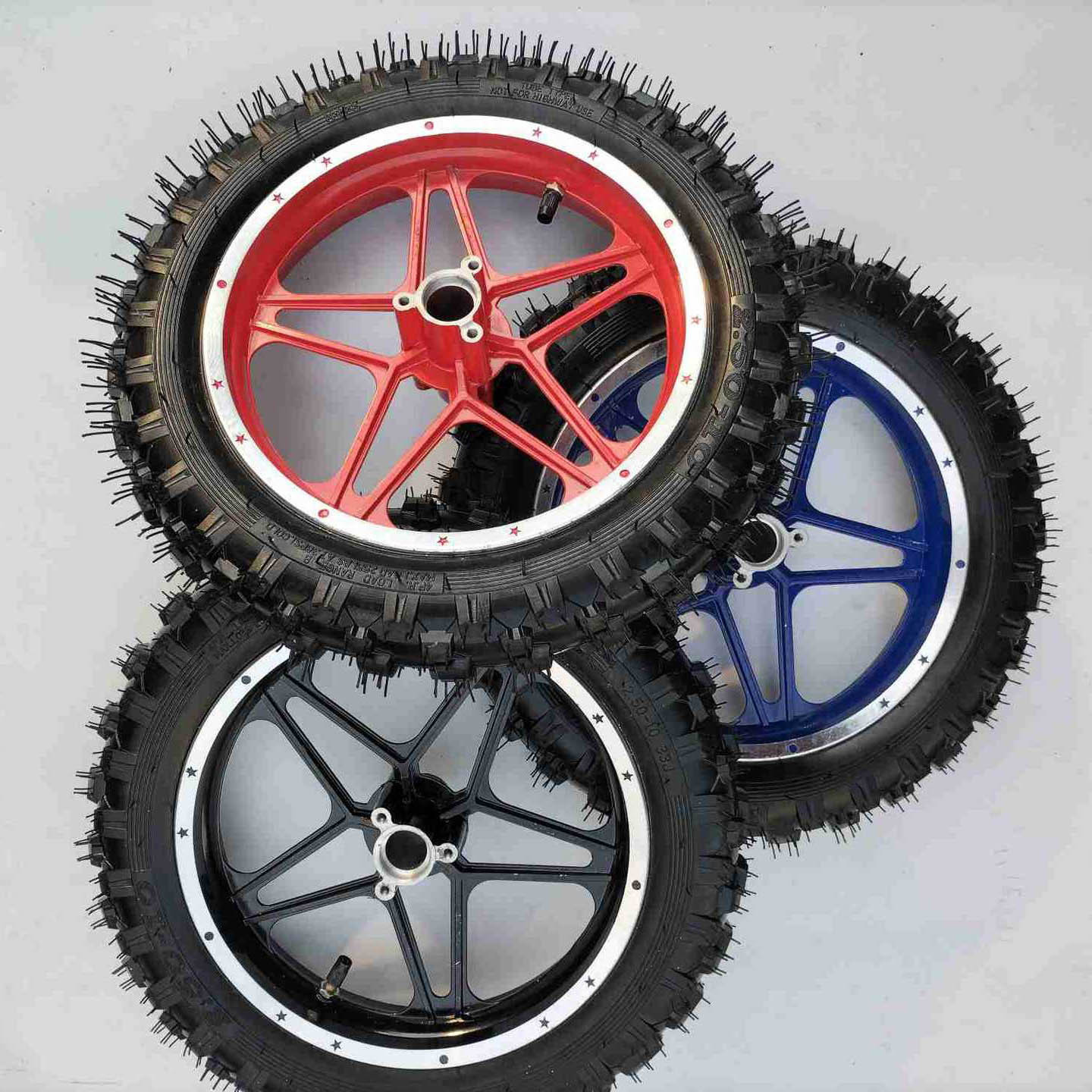 Mini Dirt Bike Wheels Tires 250-10 Wheel Hub Tires Wheel Bicycle Tire for Pocket Bike Cross Quad Kid Moto