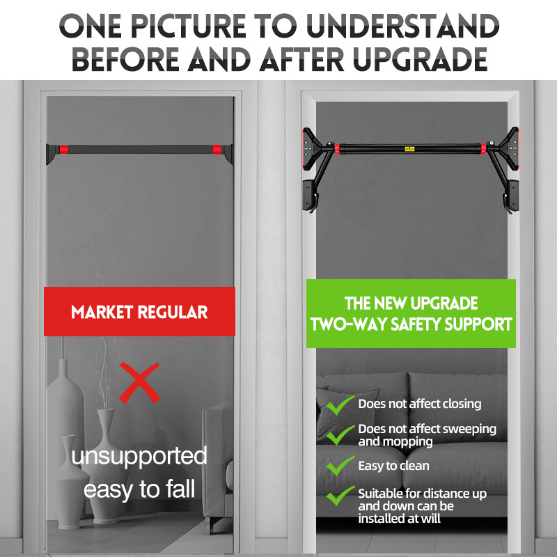 Pull Up Bar for Doorway Upgrade Strength Training Pull-Up Bars Horizontal Bar Safety Support