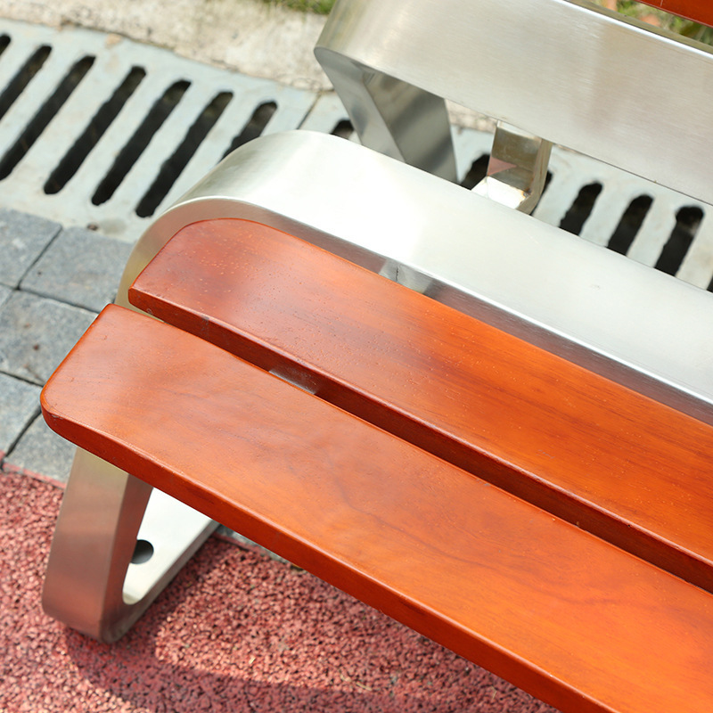 Modern Design Outdoor Furniture Durable Patio Bench Garden Wooden Benches With Back Rest