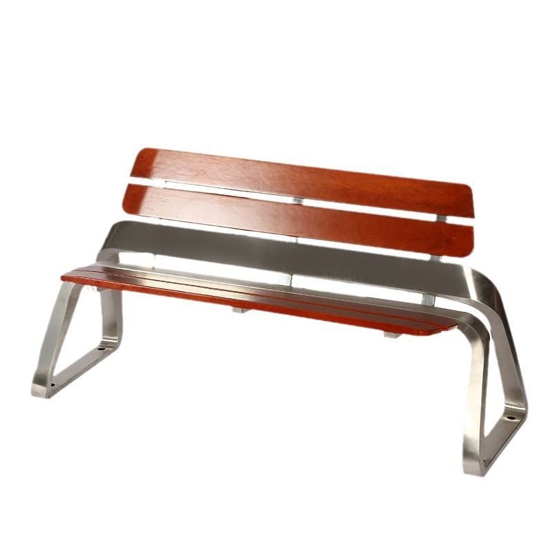 Modern Design Outdoor Furniture Durable Patio Bench Garden Wooden Benches With Back Rest