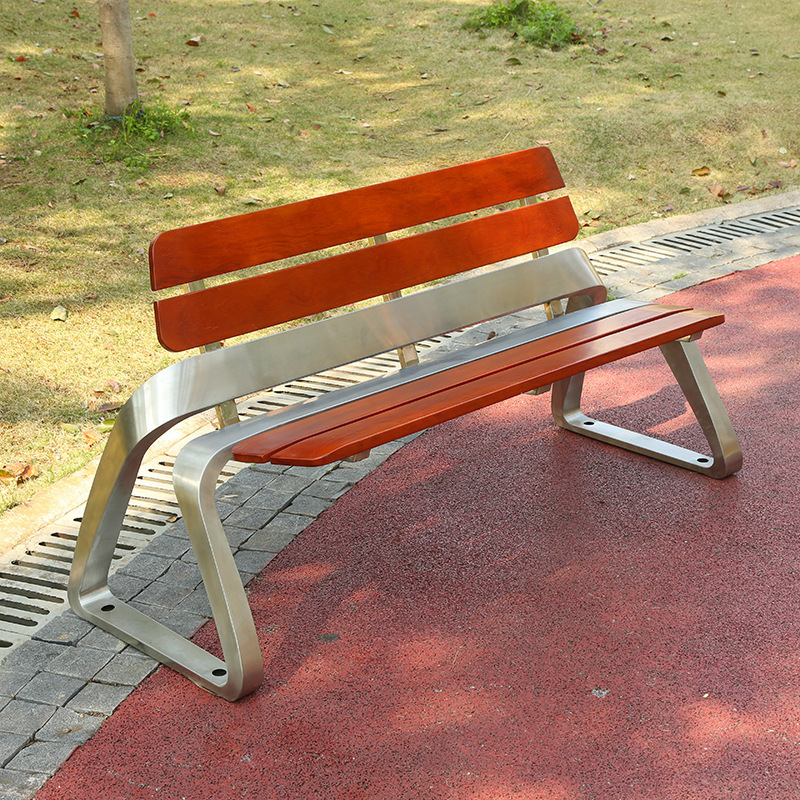 Modern Design Outdoor Furniture Durable Patio Bench Garden Wooden Benches With Back Rest