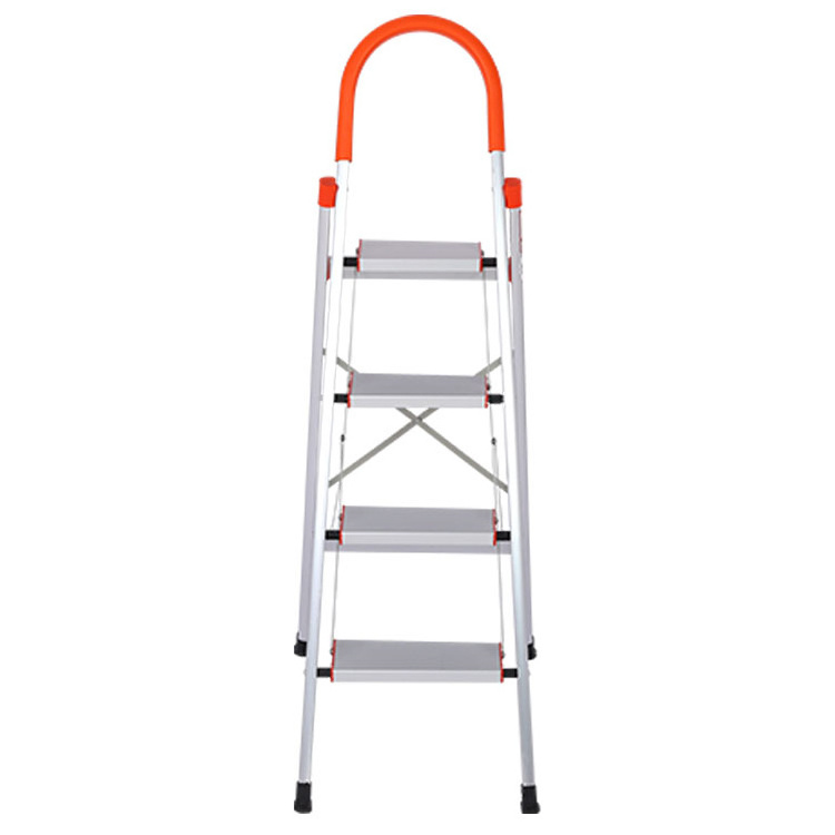 Cost Sale Supermarket 5 Step Ladder Dolly Compact SY-100A Steel Step Ladder With Handrail