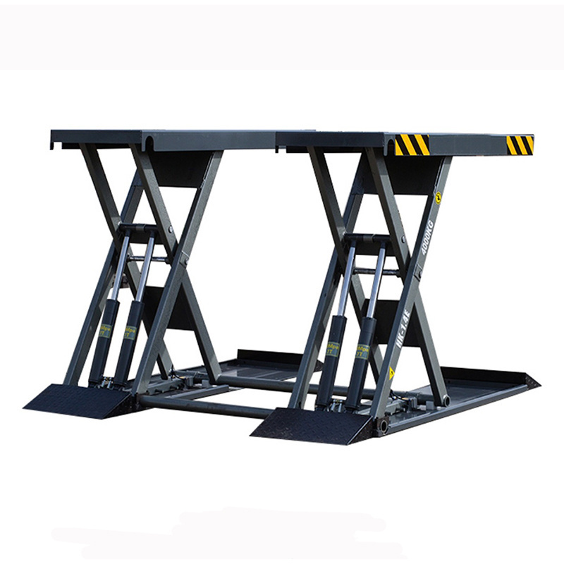 UK Specification Movable Low Profile Midrise Automotive Hydraulic 4 Ton Scissor Car Lift