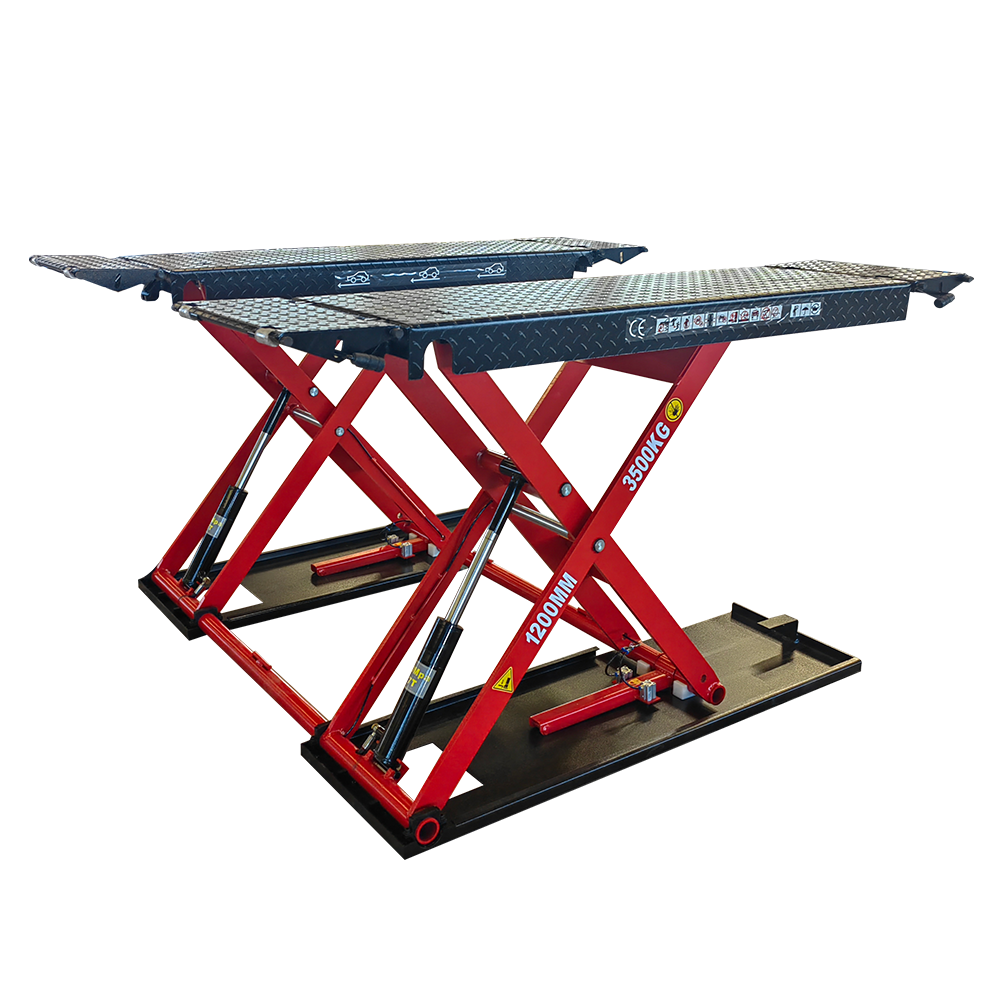 3.5T 2 cylinder cheap portable mobile movable mid-rise scissor car lift car lifting machine