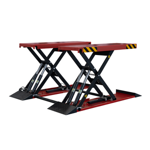 UK Specification Movable Low Profile Midrise Automotive Hydraulic 4 Ton Scissor Car Lift