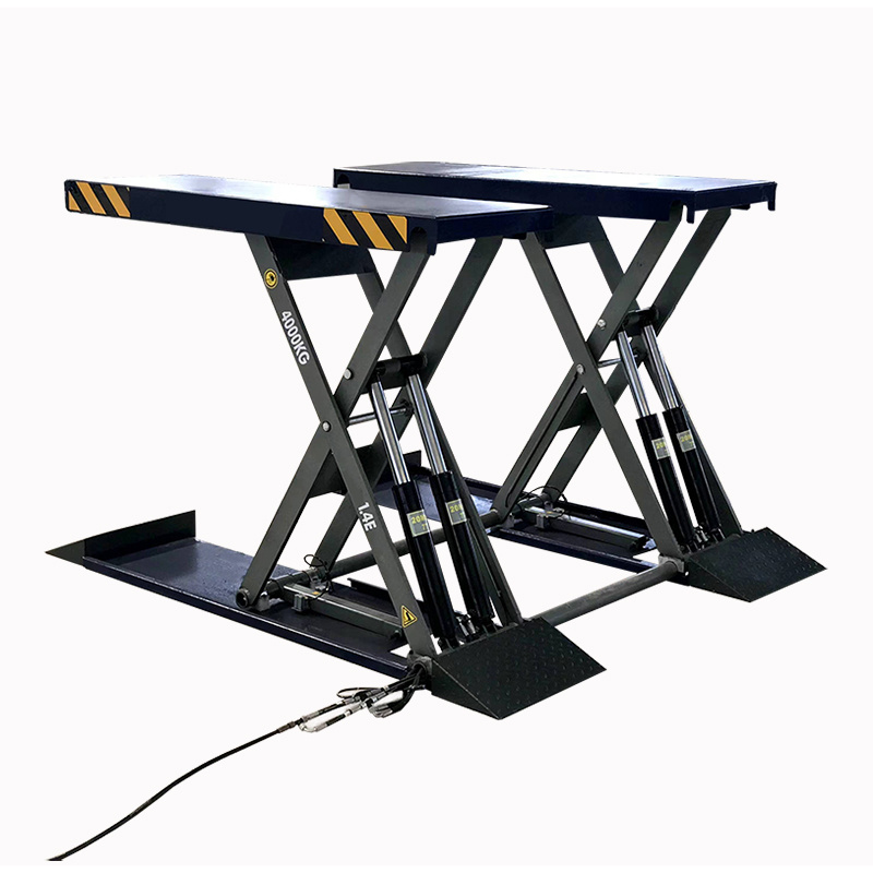 UK Specification Movable Low Profile Midrise Automotive Hydraulic 4 Ton Scissor Car Lift