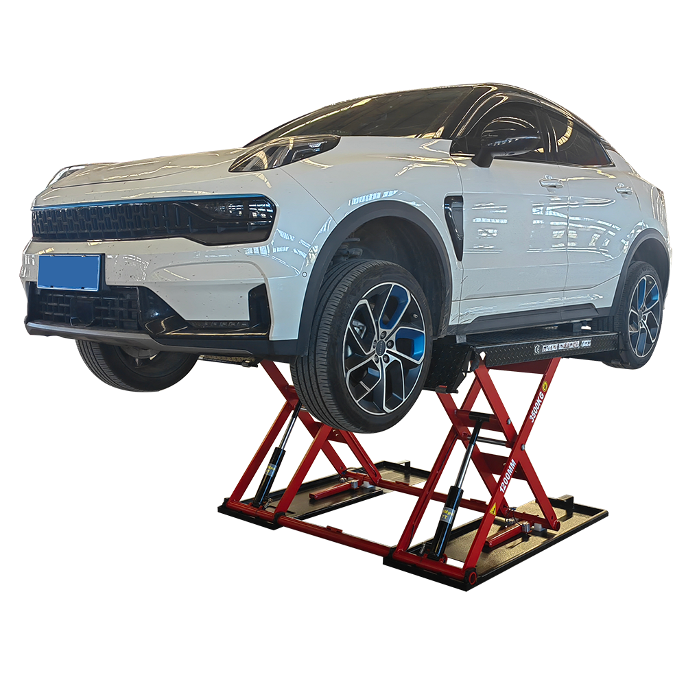 3.5T 2 cylinder cheap portable mobile movable mid-rise scissor car lift car lifting machine