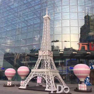 Modern art eiffel tower sculpture outdoor landscape shopping mall decor metal statue