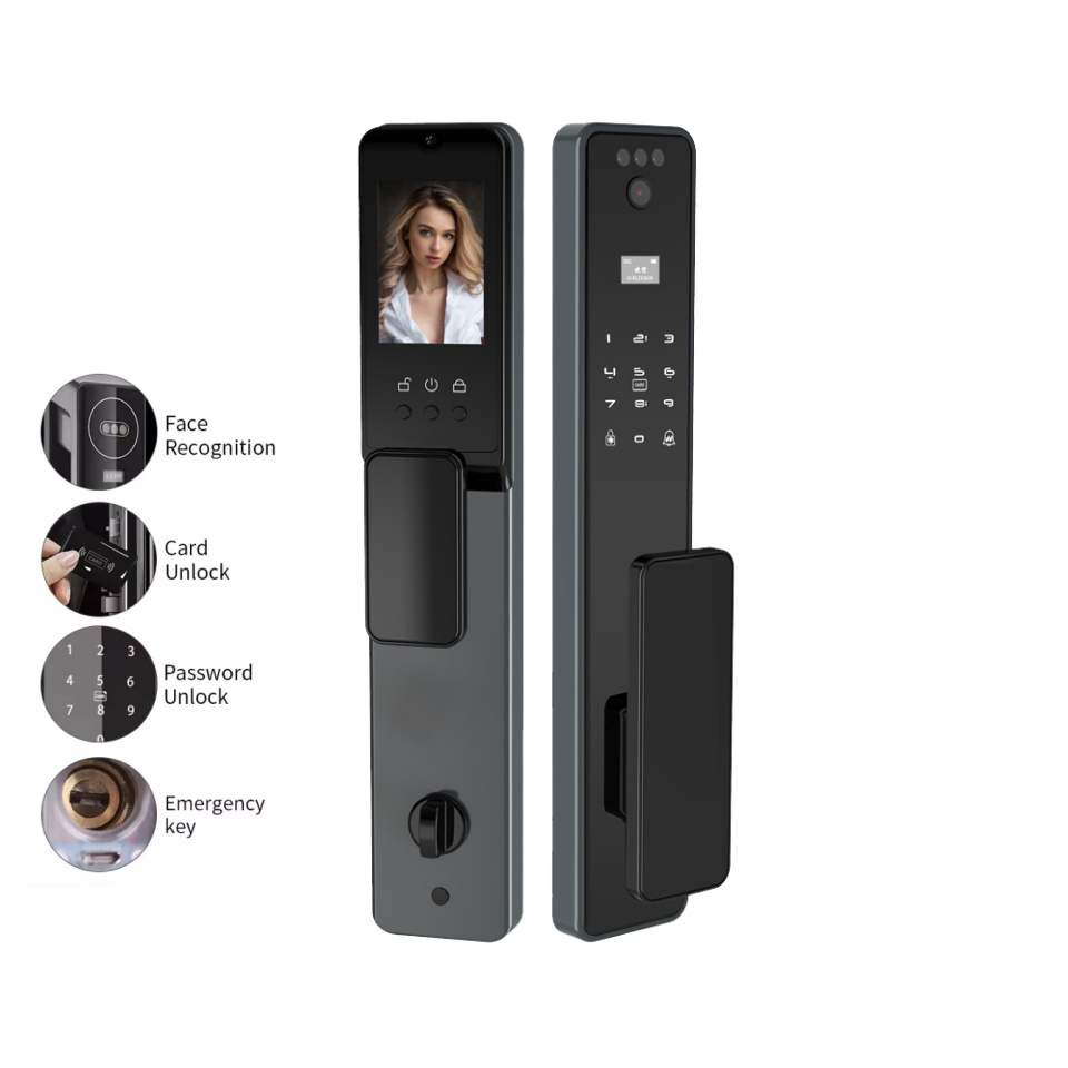 Hot Selling Veise Display Fingerprint Lock Password 3D Card Lock Smart Keyless Entry Door Lock With App