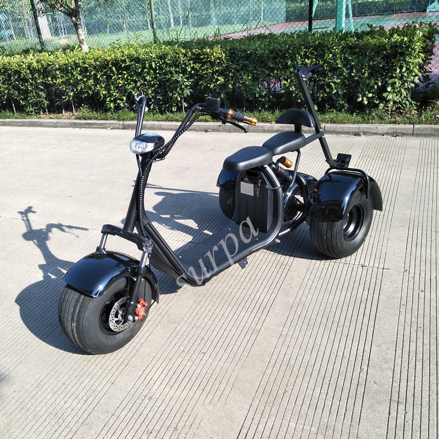 1000w  60v 12ah/ 20ah citycoco  removable  battery  fat tire 3 wheel citycoco off road electric scooter with golf bag holder