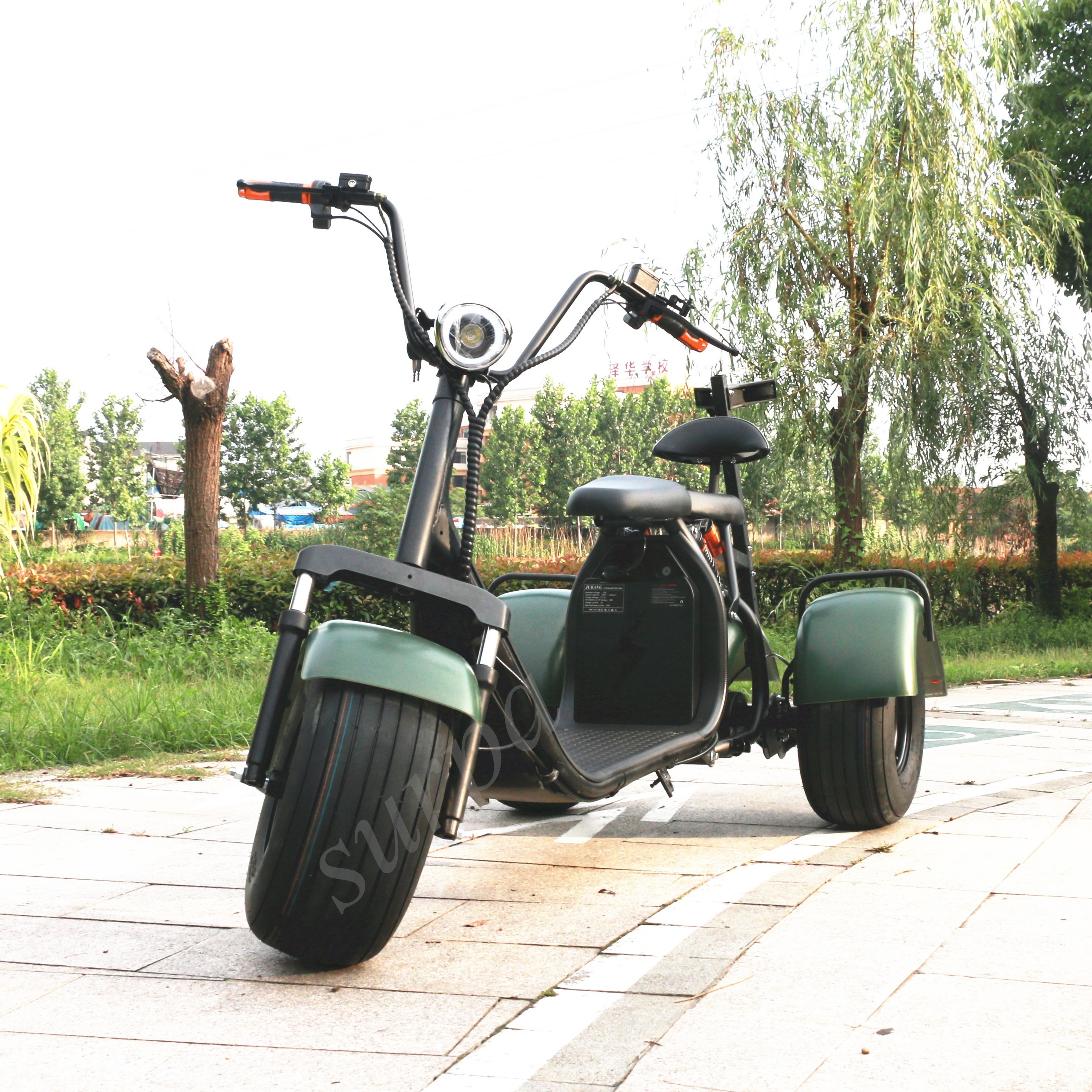 new model 1000w 2000w 60v12AH/20AH li-on battery  adult three wheel  electric scooter with golf bag holder / fat tire golf carts