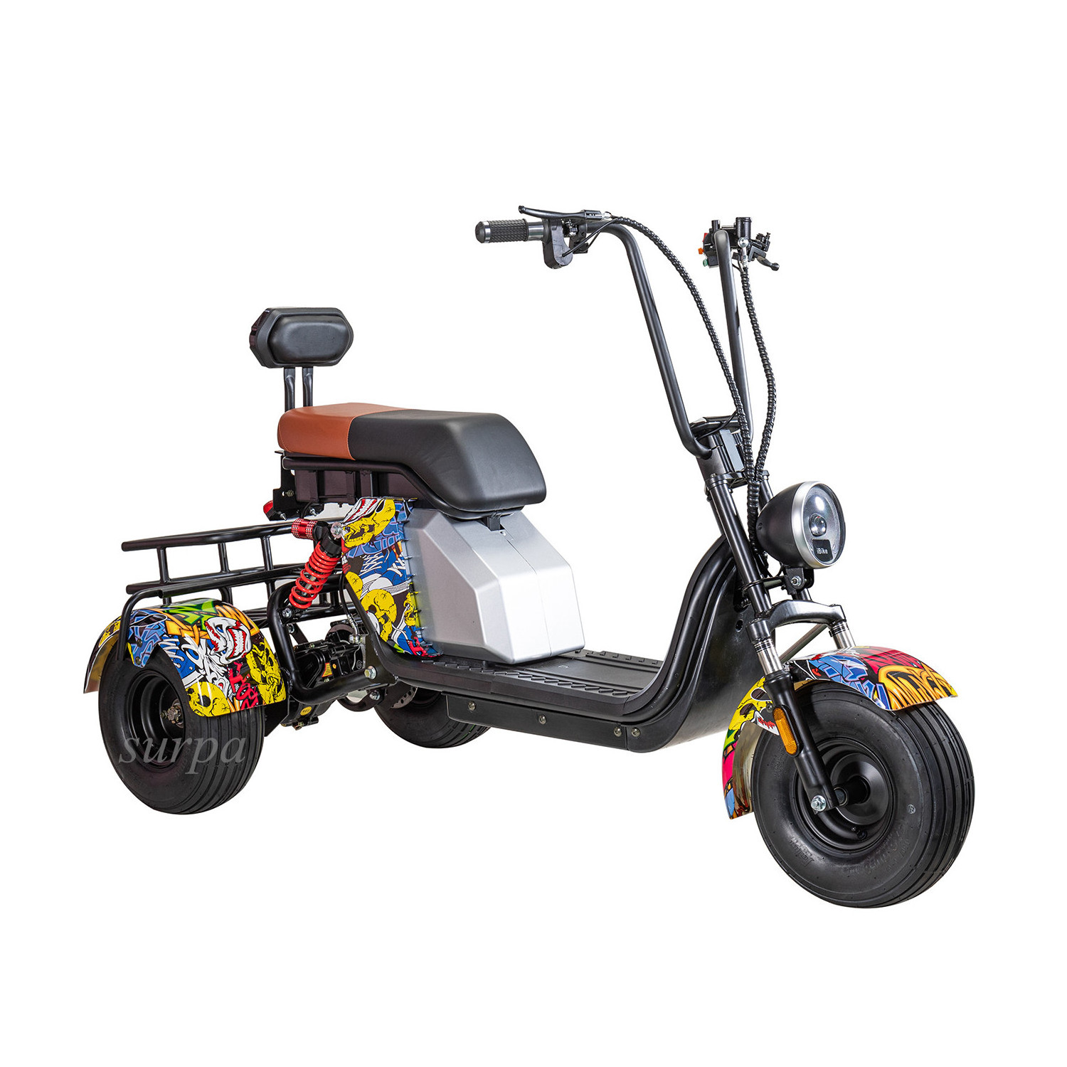 1000w 48v12ah/20ah lithium battery mini citycoco kids fat tire electric scooter adult/recumbent trike/tricycle