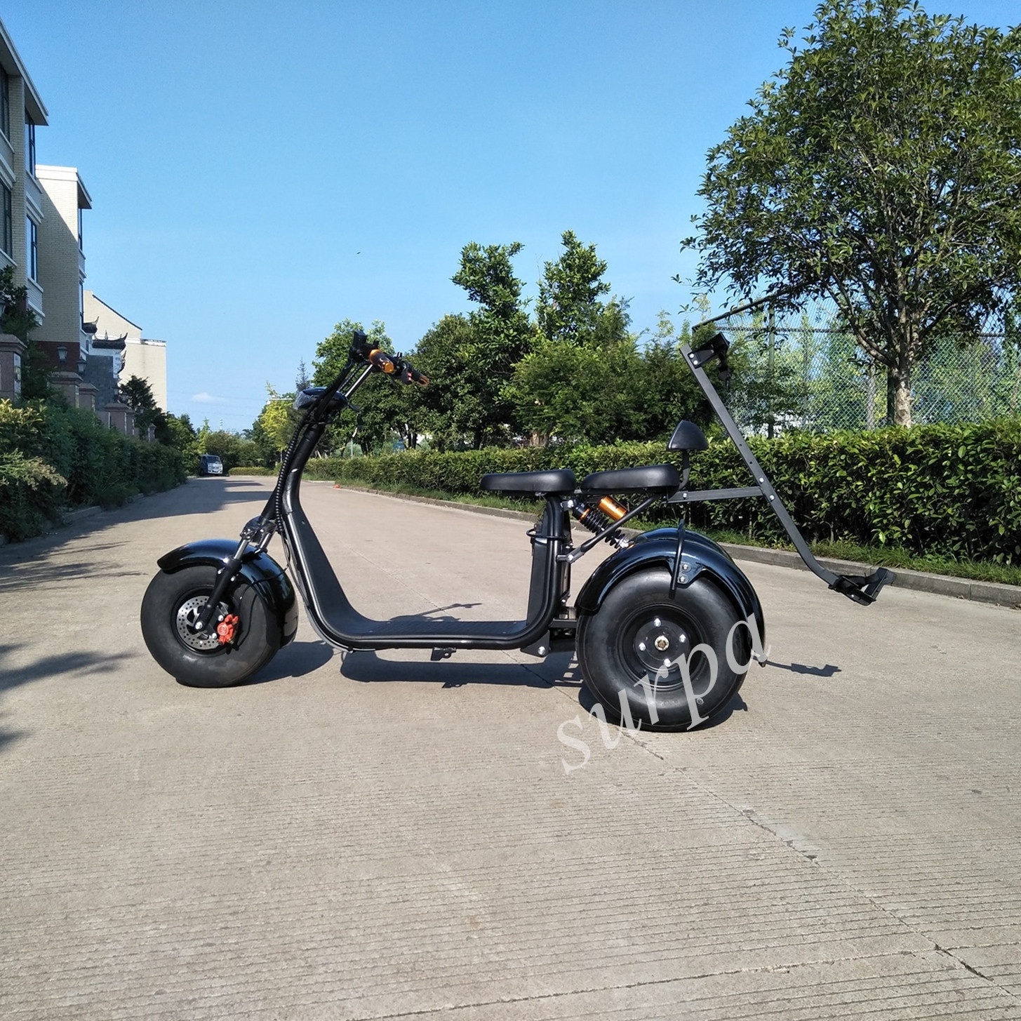 1000w  60v 12ah/ 20ah citycoco  removable  battery  fat tire 3 wheel citycoco off road electric scooter with golf bag holder