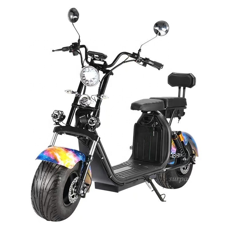 1500w 2000w 60v 12ah/20ah lithium battery fat tire citycoco electric scooters bike/	2 seater fast electric scooter