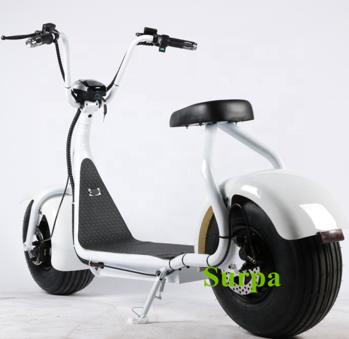 hot selling 1500w 60v lithium battery citycoco Scrooser SEEV cheap city fat tire electric scooter with back mirror