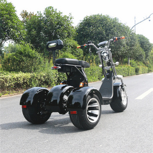 1000w 2000w 60v12AH/20ah  double seats citycoco scooters 3 rued electr adult 3 wheel motorcycle electric