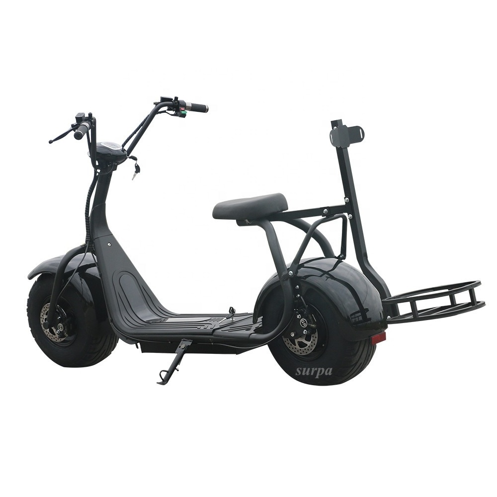 1500w 2000w 60v12ah/20ah lithium battery fat tire citycoco electric golf scooter/big wheel electric scooter