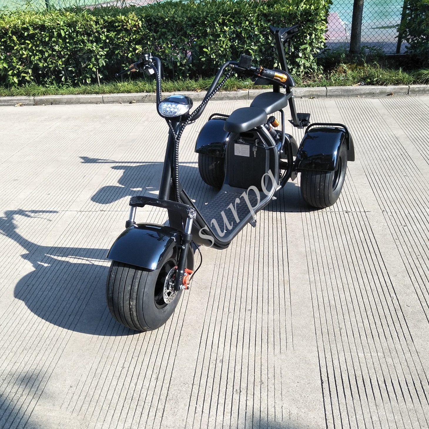 1000w  60v 12ah/ 20ah citycoco  removable  battery  fat tire 3 wheel citycoco off road electric scooter with golf bag holder