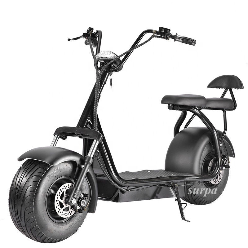 2000w 60v12ah/20ah lithium battery citycoco fat tire two seats moped electric scooter/electric snow scooter