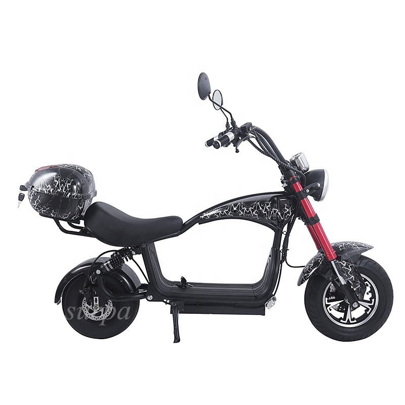 New removable 1000w 48v12ah lithium battery mini citycoco fat tire electric chopper scooter skuter