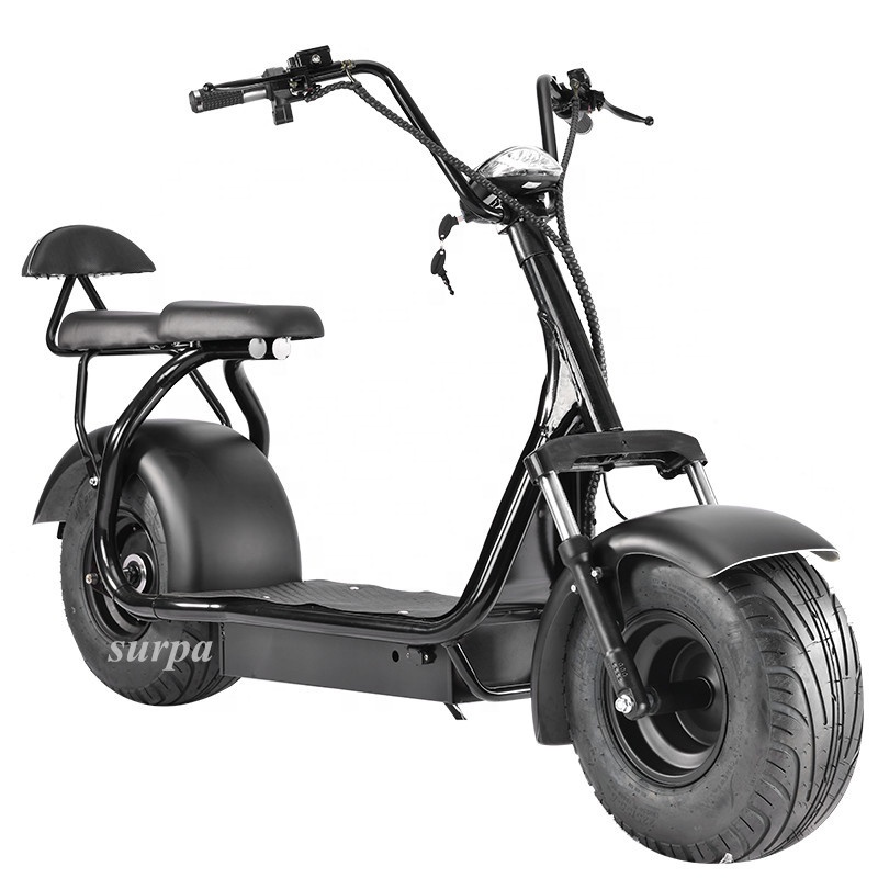 2000w 60v12ah/20ah lithium battery citycoco fat tire two seats moped electric scooter/electric snow scooter