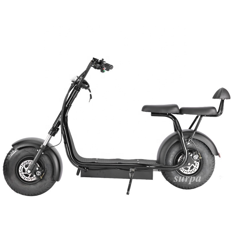 2000w 60v12ah/20ah lithium battery citycoco fat tire two seats moped electric scooter/electric snow scooter