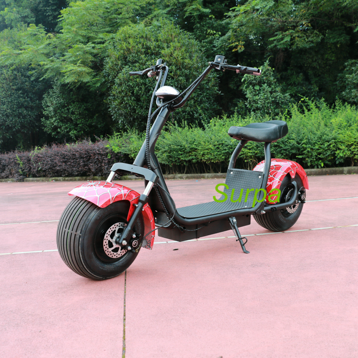 1000w 1500w citycoco front back suspension fat tire self balancing electric scooter/electric motorcycle sidecar