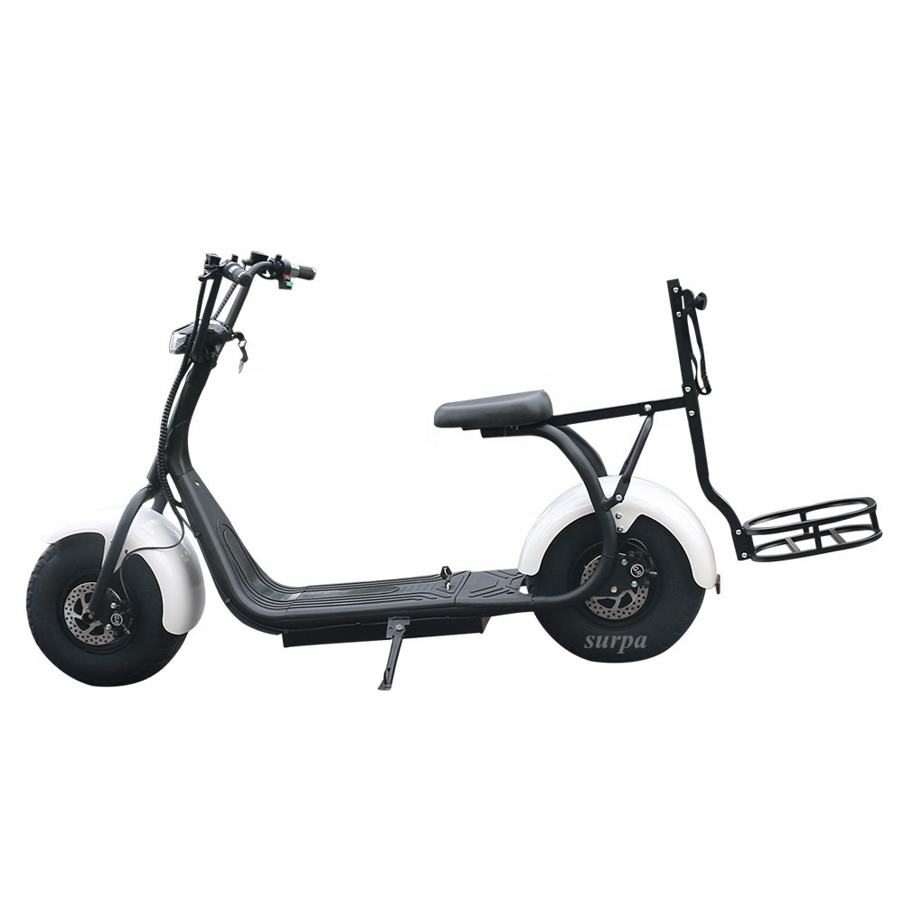 1500w 2000w 60v12ah/20ah lithium battery fat tire citycoco electric golf scooter/big wheel electric scooter