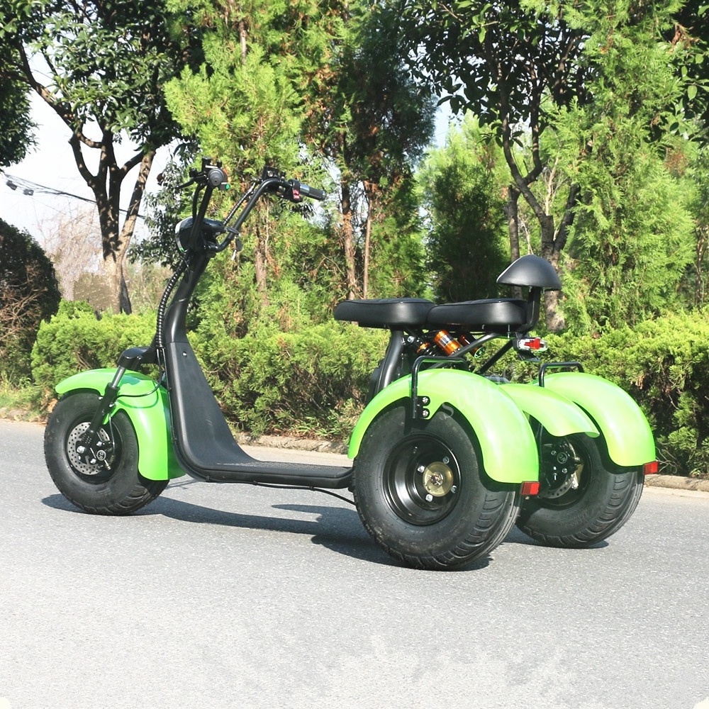 1000w 2000w 60v12ah/20ah lithium battery citycoco electric scooters 3 wheel bike bicycle three with golf bag holder