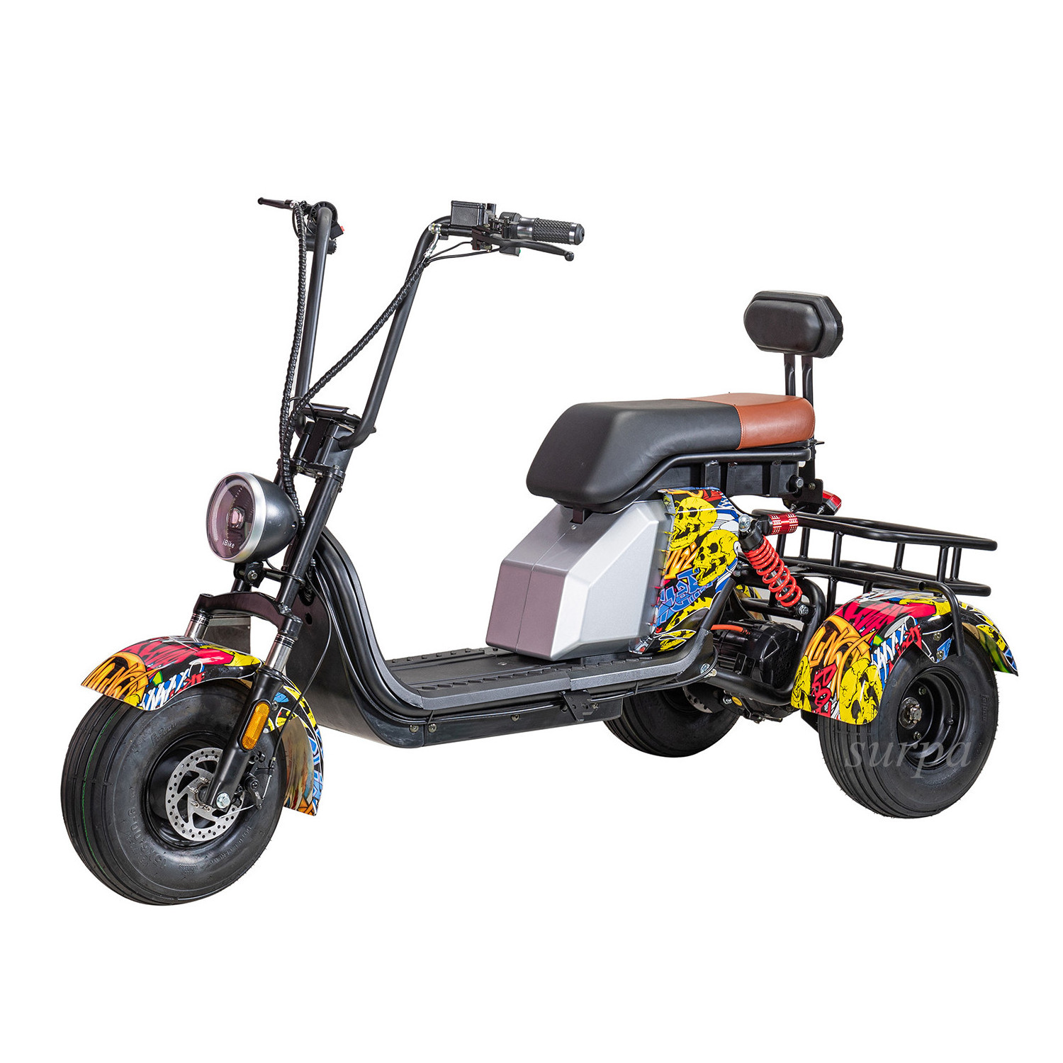 1000w 48v12ah/20ah lithium battery mini citycoco kids fat tire electric scooter adult/recumbent trike/tricycle