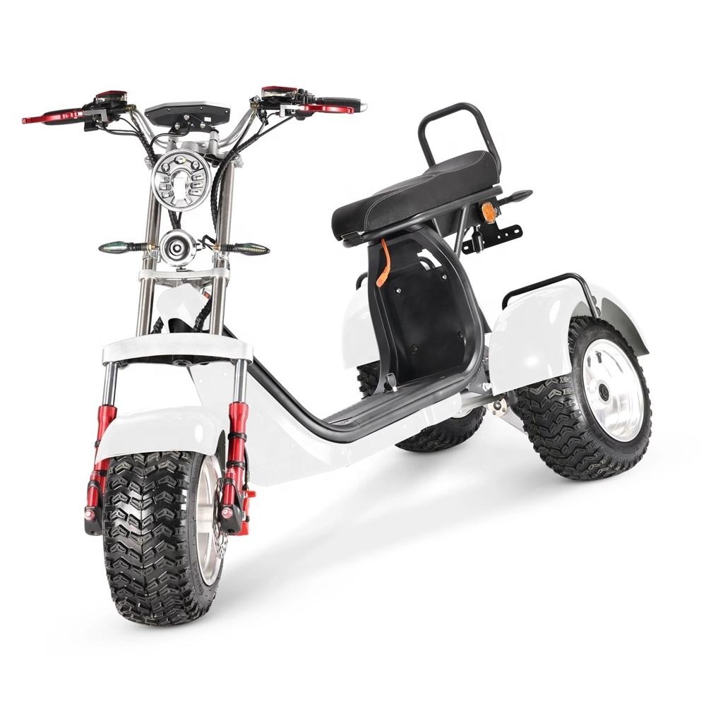 3000w 4000w 60v12ah /20ah two removable battery citycoco fat tire 3 wheel big seat electric mobility scooter