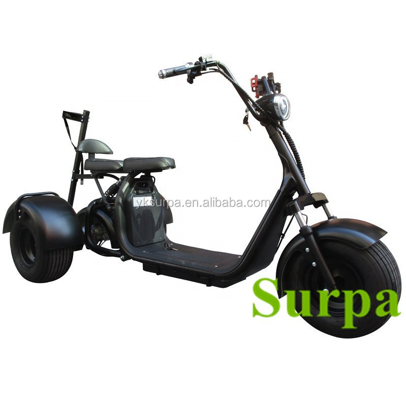 1000w 2000w 60v12ah/20ah lithium battery citycoco electric scooters 3 wheel bike bicycle three with golf bag holder