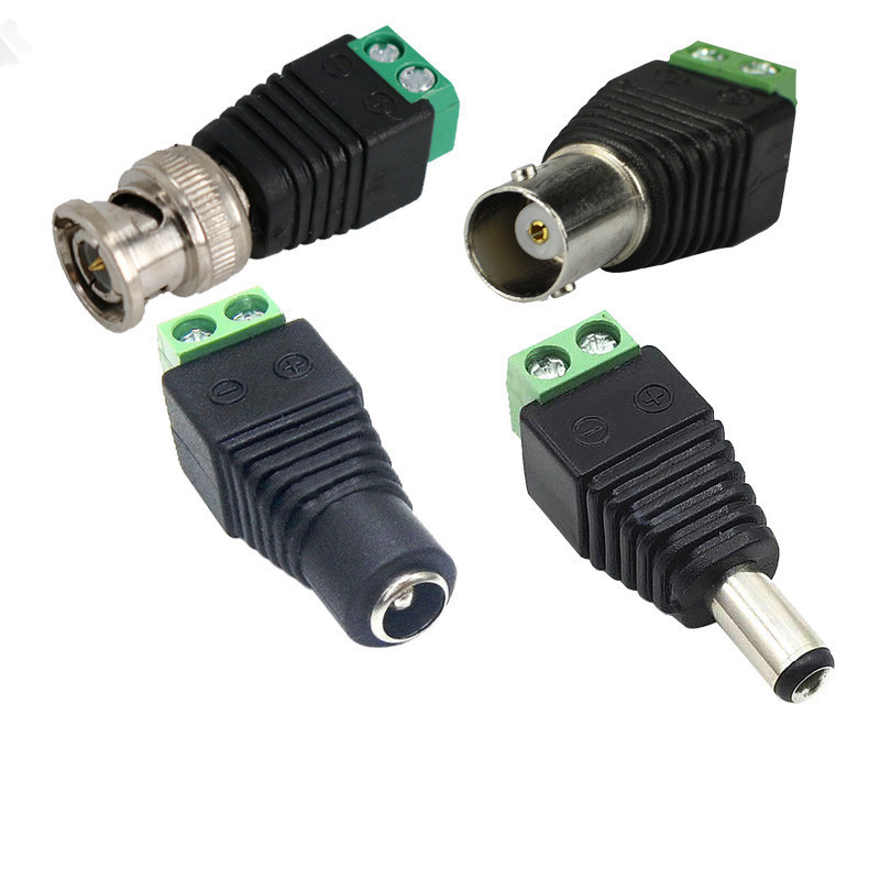 BNC Male/Female DC 12V Cable Connectors