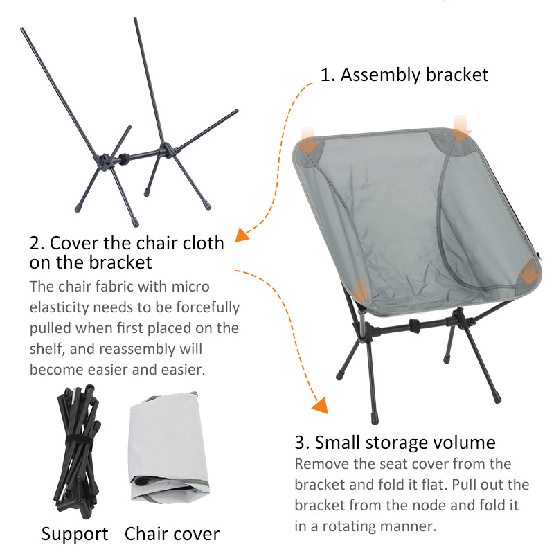 Outdoor Furniture Portable 2 Person Camping Chairs Backpacking Compact Leisure Beach Double Moon Chair