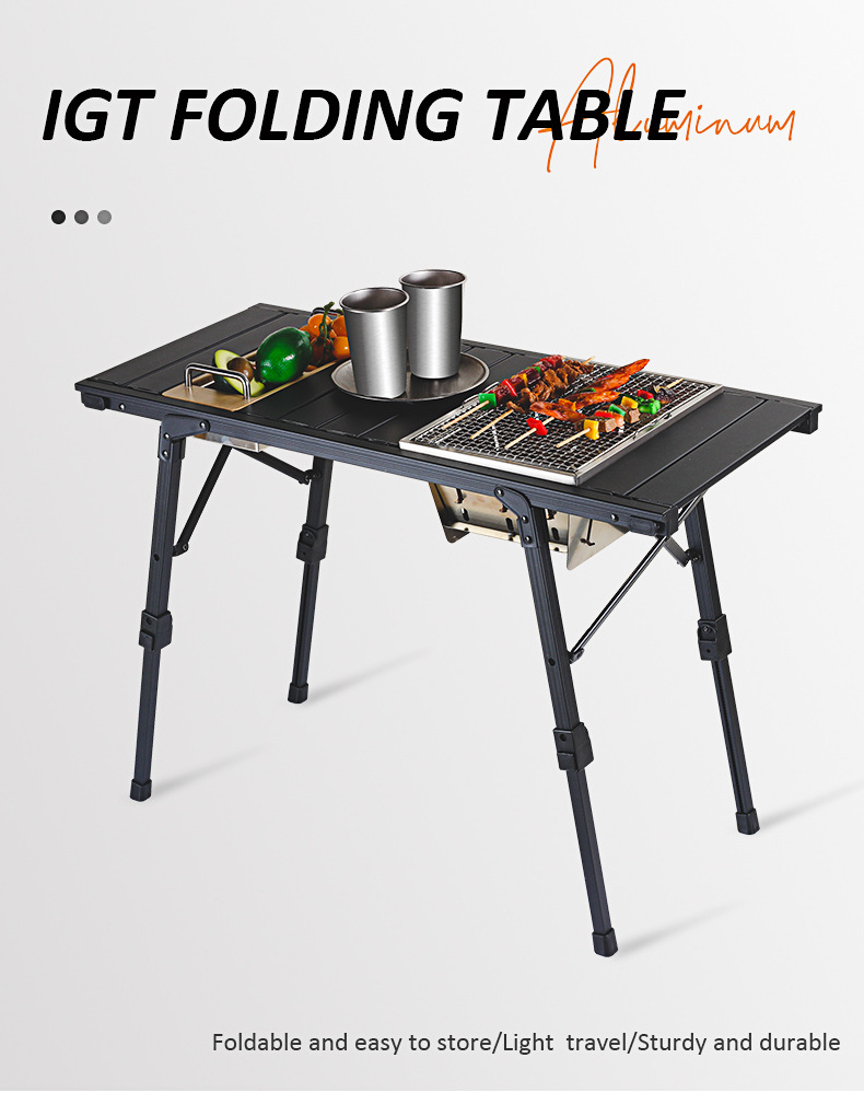 Factory Cheap Outdoor Garden Multifunctional Detachable Bbq Cooking IGT Camping Kitchen Table