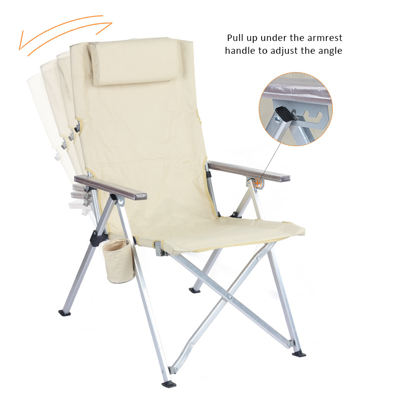 Outdoor Garden Picnic Light Weight Compact Collapsible Nylon Relax Reclining Folding Camping Chair