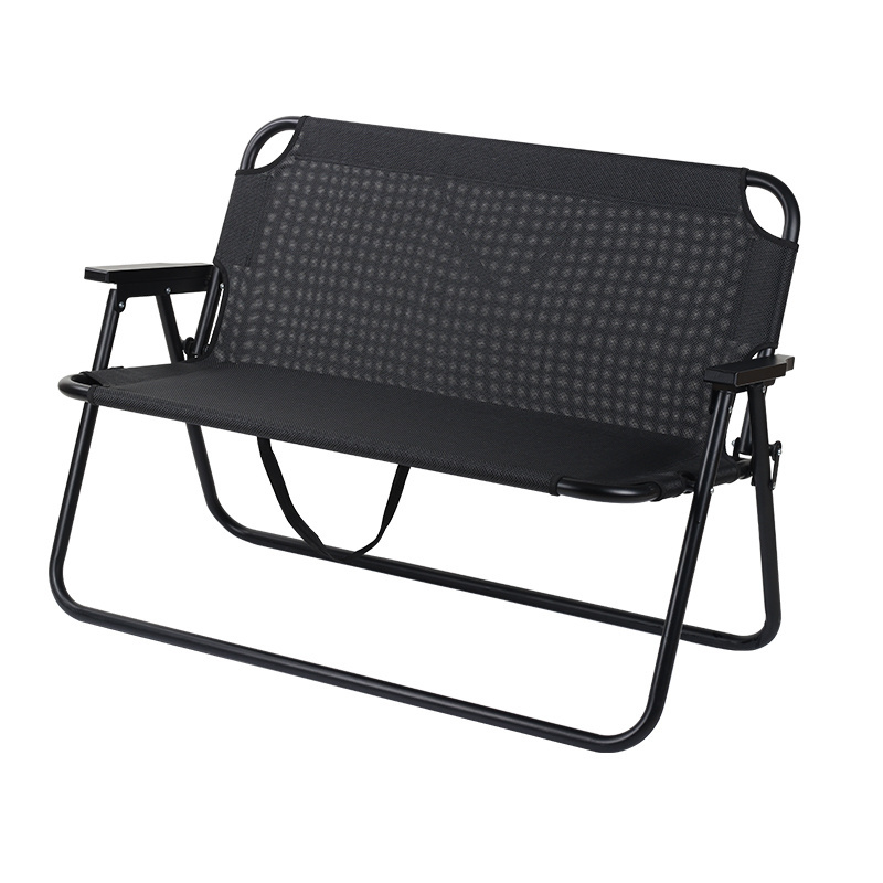 Wholesale Outdoor Portable Folding Love Seat Camping Bench Chair 2 Person Aluminium Double Seat Chair