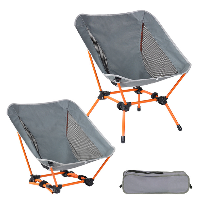 Outdoor Aluminum Alloy Ultralight Mini Foldable Portable Moon Camping Stools & Chairs With Carry Bag