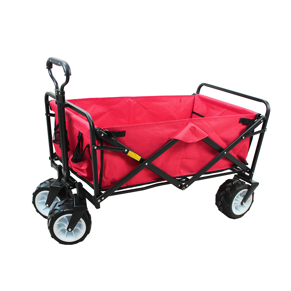 Manufacturer Custom Portable Garden Folding Outdoor Beach Cart Carry Mini Small Pull Camping Wagon For Picnic