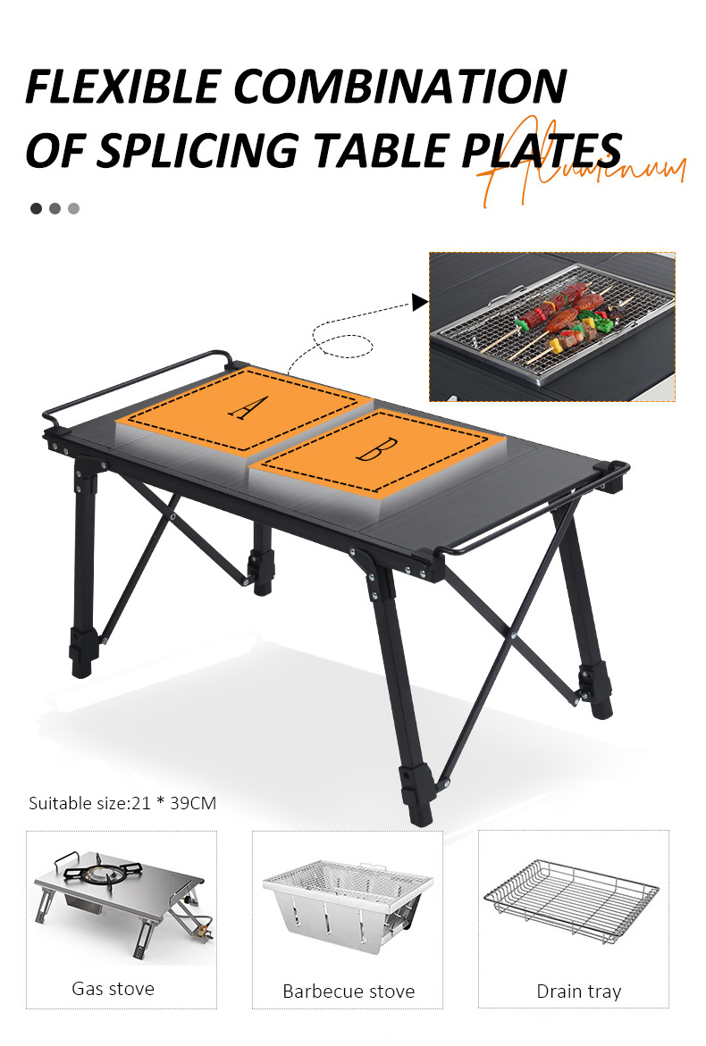 New Design Outdoor Picnic Multifunctional IGT Extended Combination Lightweight Camping Table For Picnic BBQ