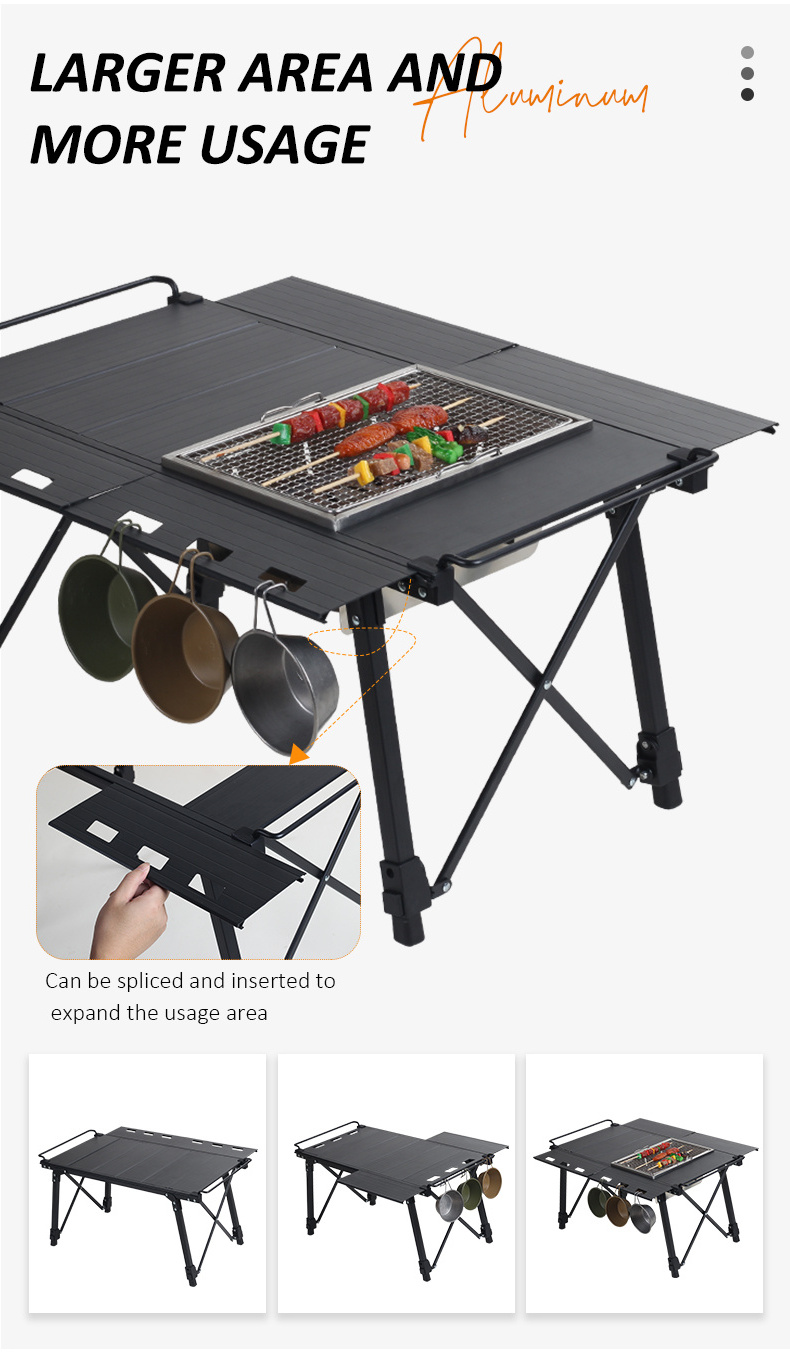 New Design Outdoor Picnic Multifunctional IGT Extended Combination Lightweight Camping Table For Picnic BBQ