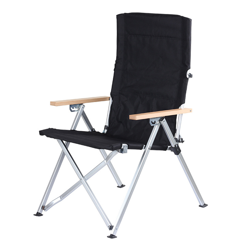 Wholesale OEM Folding Adjustable High Back Aluminum Frame Deck Chair Camping Beach Chair customized