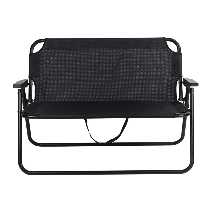 Wholesale Outdoor Portable Folding Love Seat Camping Bench Chair 2 Person Aluminium Double Seat Chair