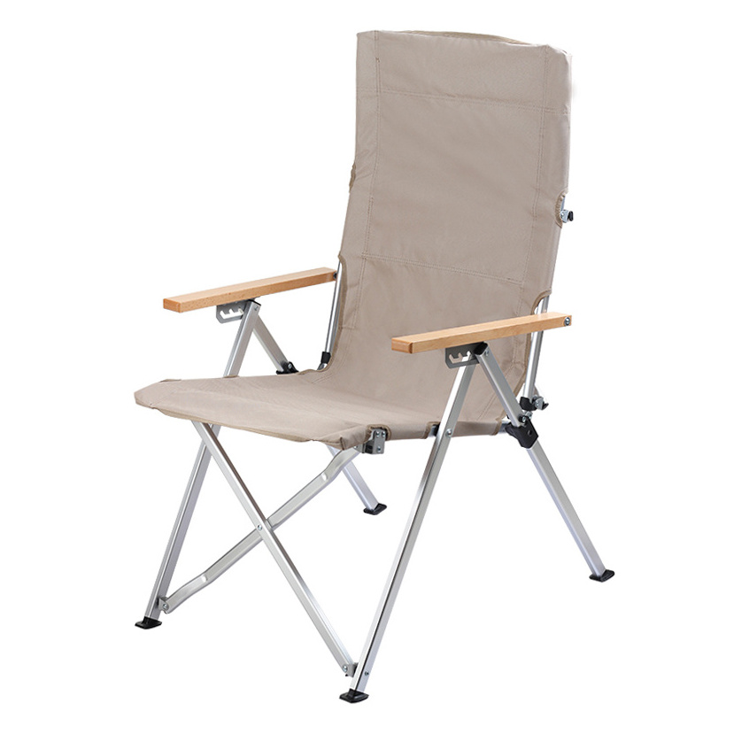 Manufacturer OEM Portable Aluminum Frame 4 Gears Adjustable Folding Beach Chair Customized