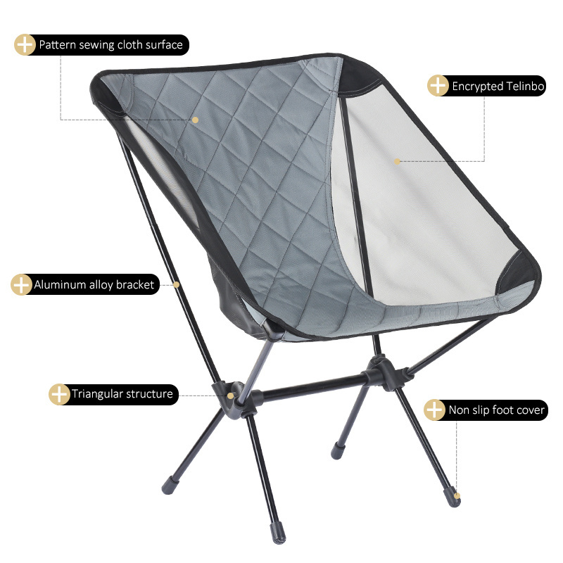 Outdoor Portable Ultra Light Leisure Beach Chair Relax 7075 Aluminum Pipe Low Camping Backpacking Chair