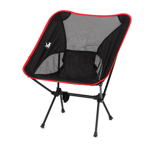 1 pc Ultralight Collapsable Portable Aluminum Fishing Folding Moon Camping Backpacking Chair With Carry Bag